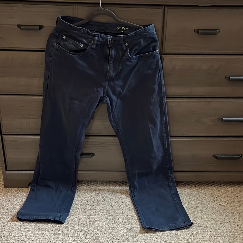 Orvis 5 pocket Stretch Khaki Blue. MENS!!!